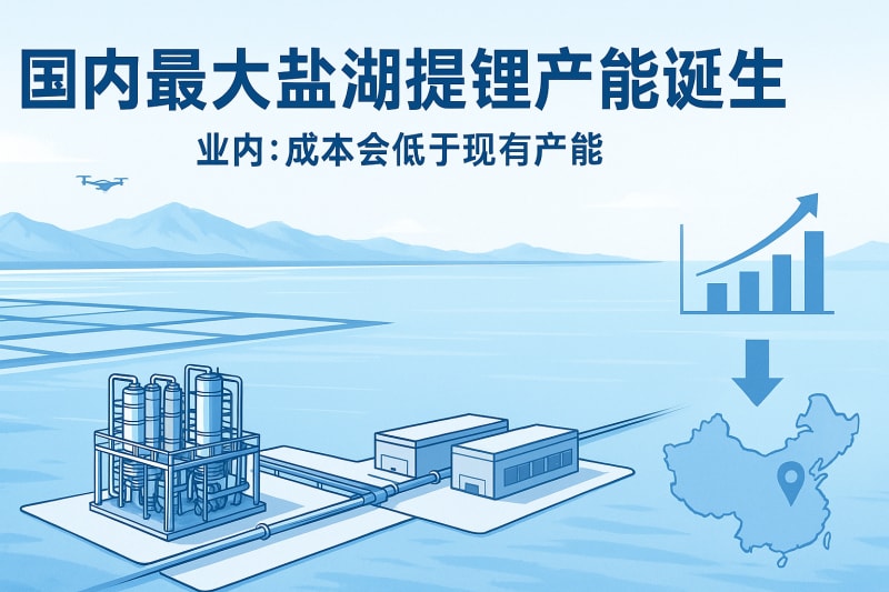 国内最大盐湖提锂产能诞生 业内：成本会低于现有产能